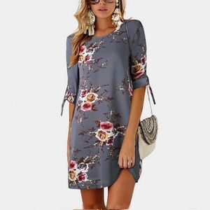 New Boho floral midi dress